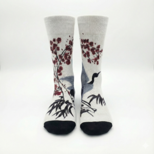 Japanese Watercolor Style Socks Aosagi