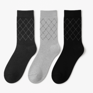 Cross Checker Grid Dress - Charcoal Gray Black