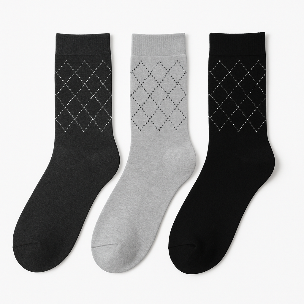 Cross Checker Grid Dress - Charcoal Gray Black